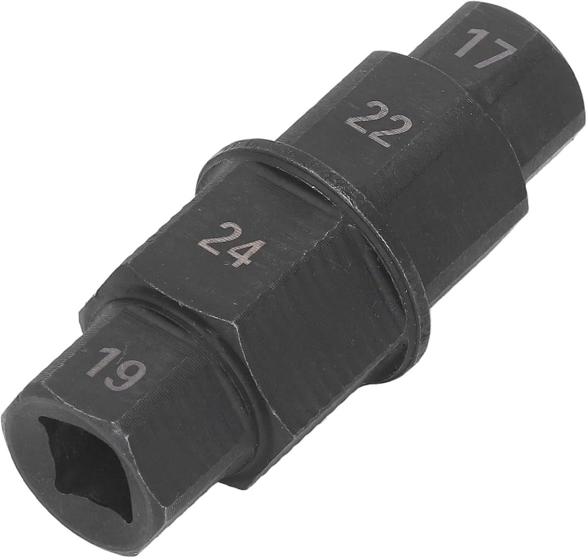asgereedschap voor motorfiets vooras wiel, zeskant inbus as spindel gereedschap zeskant bit dopsleutel adapter gereedschapsset 17 mm, 19 mm, 22 mm, 24 mm(Zwart)