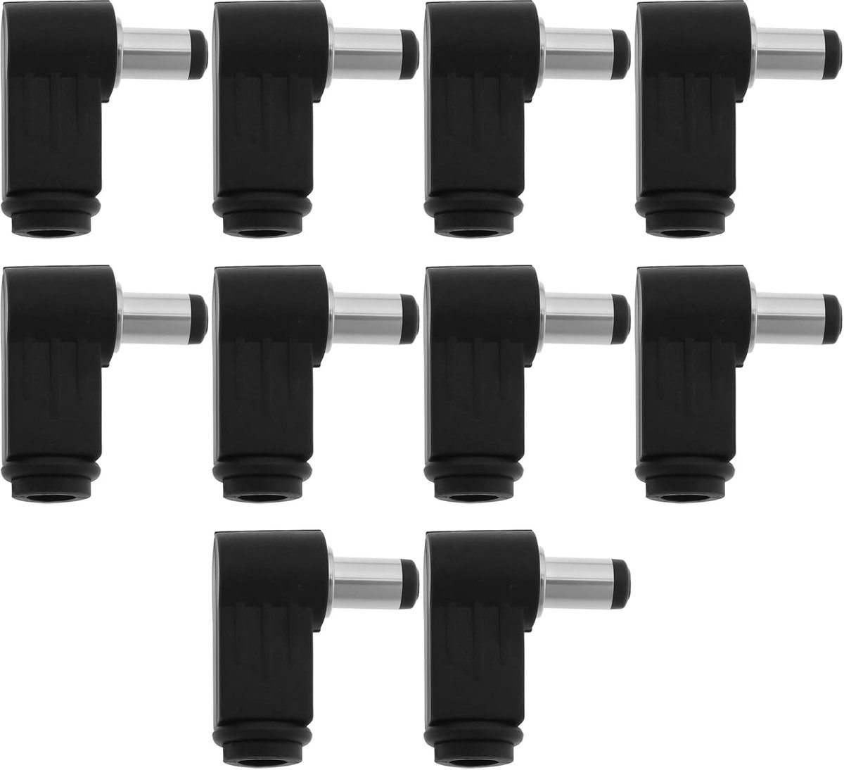 10 stks 90 Graden 5.5x2.1mm Haakse DC Power Jack 9mm As