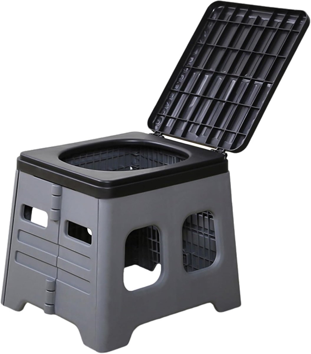 opvouwbare campingtoilet voor volwassenen, kamp-outdoortoilet voor noodgevallen in de open lucht, waterdicht, bagage, wandelen, auto, reizen