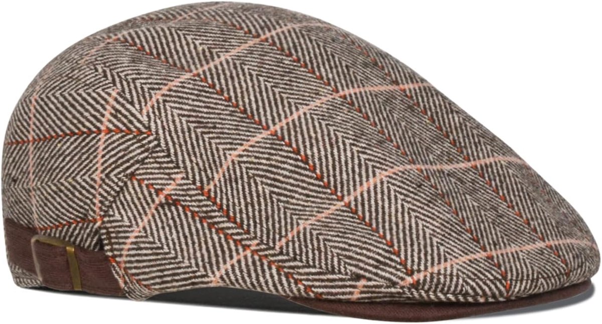 Tweed Flat Cap Rijden Hoed Baretten Newsboy Cap - Verstelbare Mode Newsboy Ierse Hoed Platte Petten, Lente Herfst Winter, 55-59CM