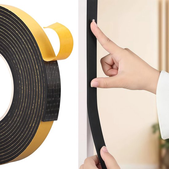 5 m, 3 mm x 10 mm, hittebestendige lijm, zelfklevende afdichtingstape, hittebestendige schuimrubberen afdichting, voor kookplaten voor het verzegelen en isoleren — afbeelding 4