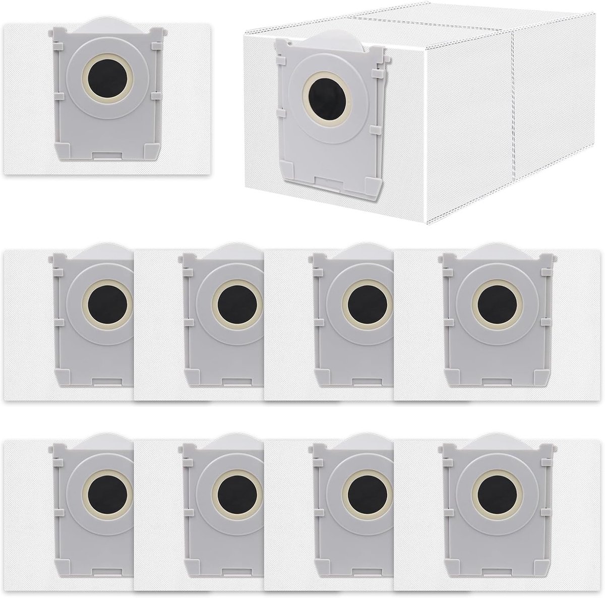 Stofzuigerzak voor Ecovacs Deebot X8/X9 PRO Omni/T50 Pro Omni/T50 Max Pro/T50 Omni/T80/T30C robotstofzuiger,actieve koolstofzak accessoires,10 stuks 3L capaciteit stofzuigerzakken,reserveonderdelen
