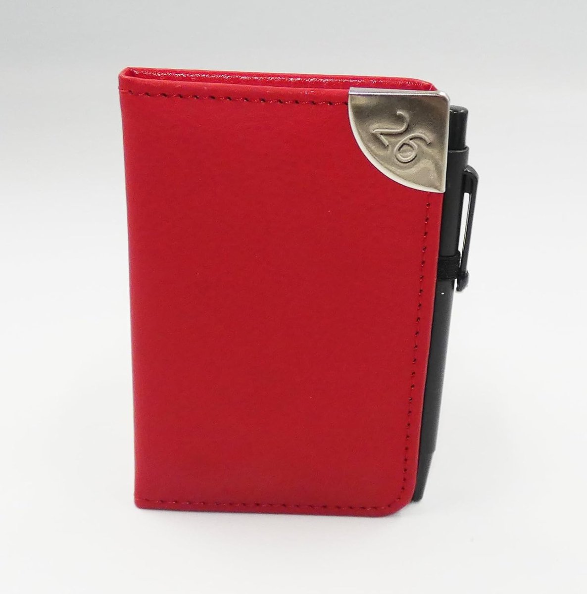 A7 Mini Pocket Dagboek - Zacht Leer - Rood - Compact formaat voor onderweg - ShopVlot