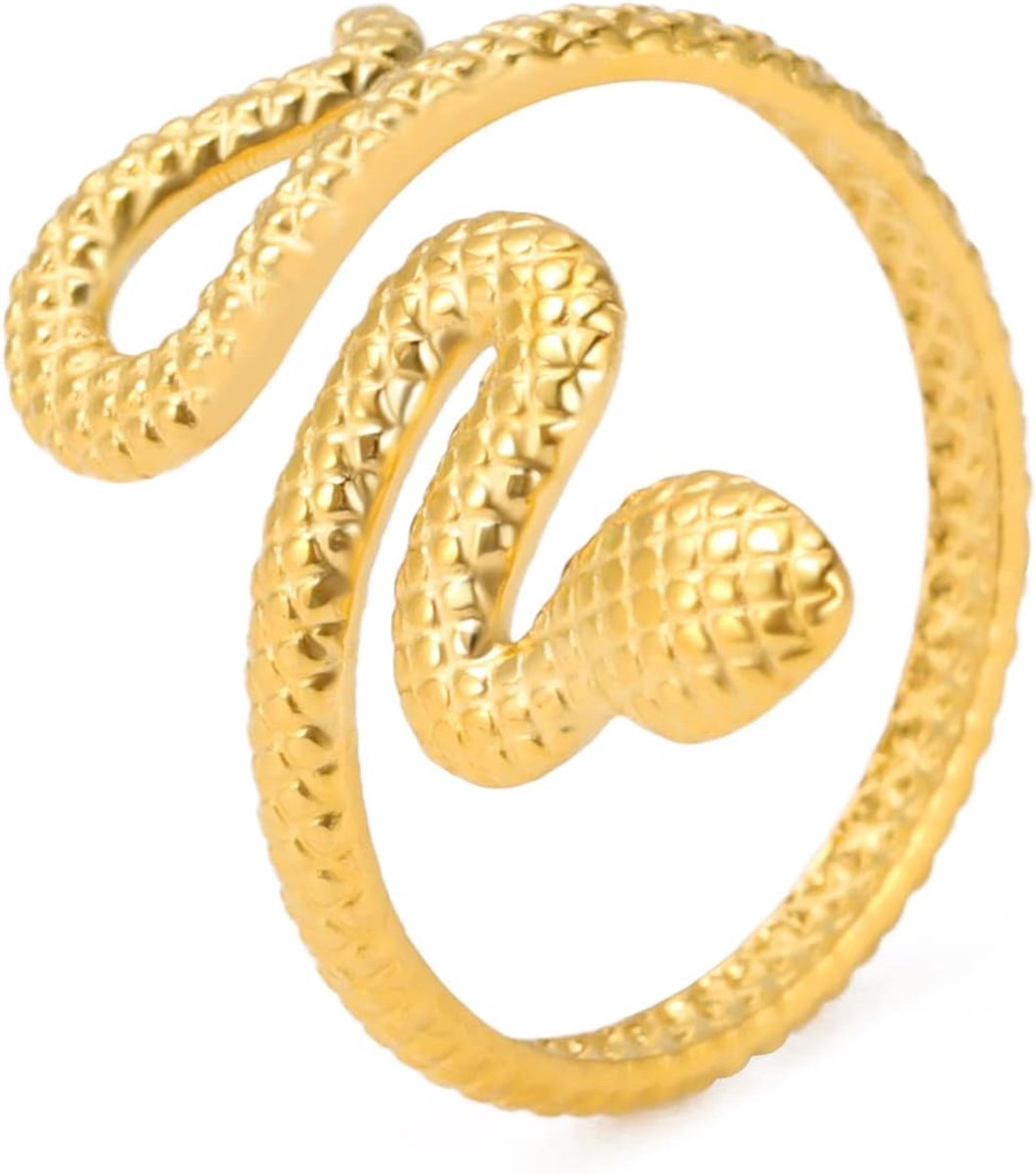 slang ring roestvrij staal verstelbare vinger ring wikkel slang ring stapelen ring punk slang dierlijke sieraden voor vrouwen