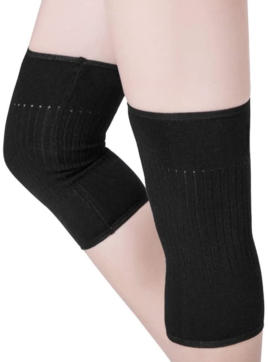 1 Paar Unisex Winter Warme Wol Kniebrace Pads Dikker Been Warmer Knie Ondersteuning Mouwen Protector Pad voor Vrouwen Mannen Volleybal Dansen & Andere Sporten, Om Gewrichtspijn Art