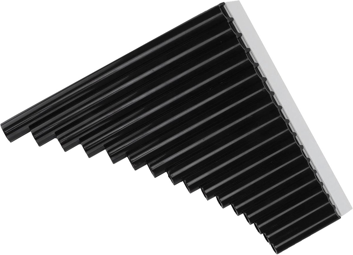 Panfluit, streng getest, gemakkelijk een lied spelen, langere gebruiksduur, C-toets Panfluit, duurzamer dan bamboe fluiten met ABS-materiaal voor muziek (zwart)