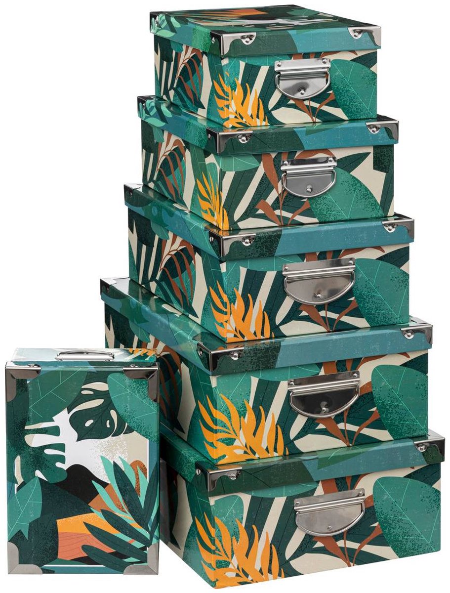 Set van 6 metalen opbergdozen BOX'