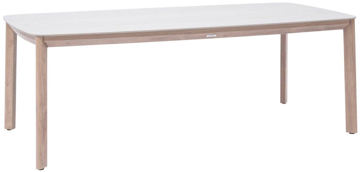 Tuintafel voor 8 personen van gesinterde steen NELORA