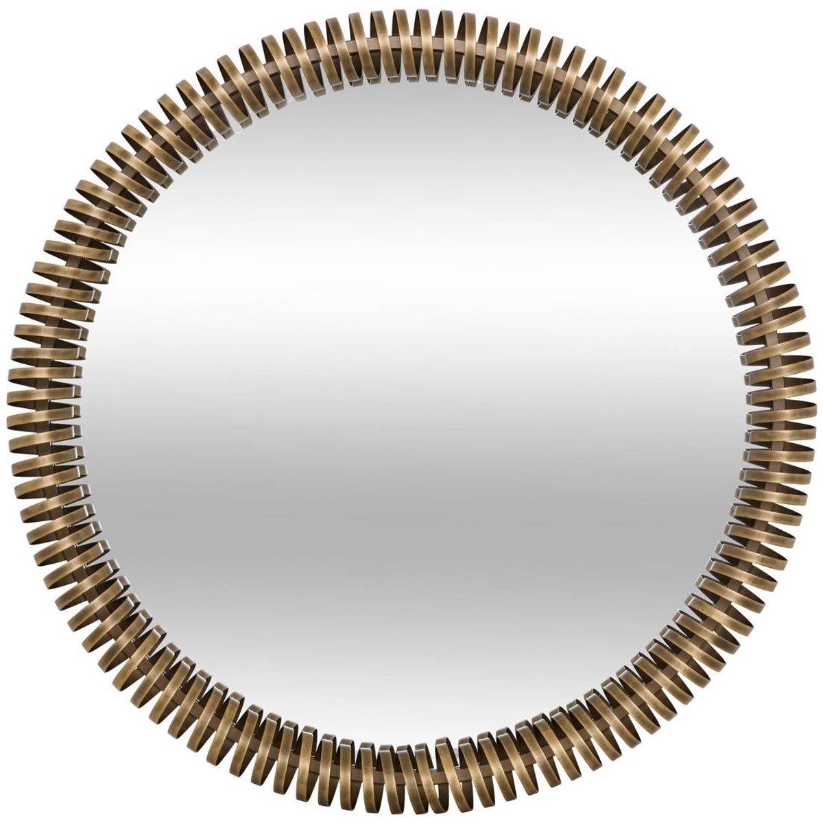 Miroir rond Barrel D.90cm doré métallisé