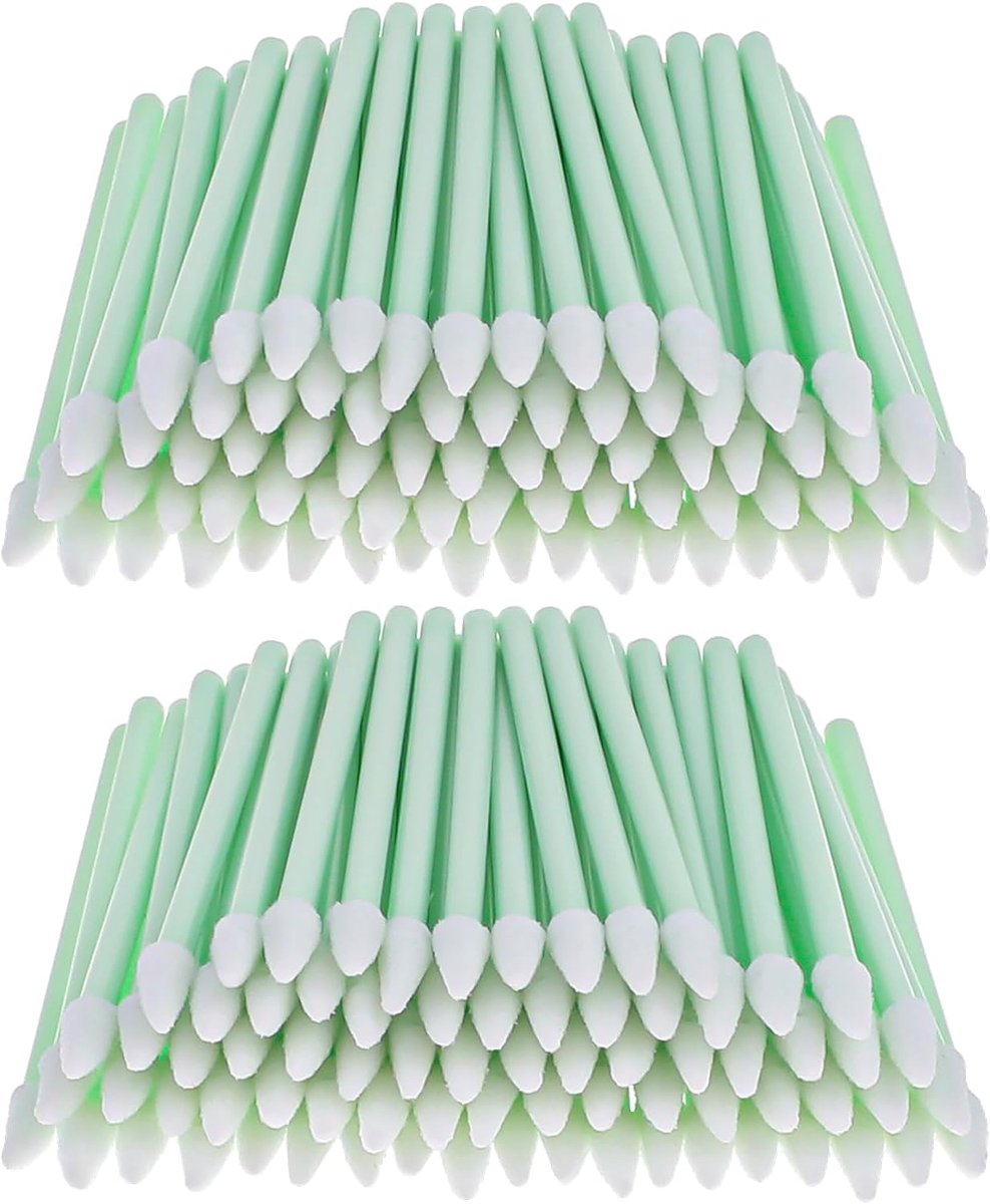 SnelShoppen - 200 Stuks Foam Wattenstaafjes Schoonmaakstokken met Sponskop, Voor Inkjetprinter, Printkop, Schilderen, Ambachten, Camera, Optische Lens