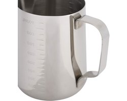 Melkopschuimkan Roestvrijstaal - Latte kan Koffiekan - Koffie Maken - Scherpe Nauwkeurige Tuit - 600 ml - Zilver