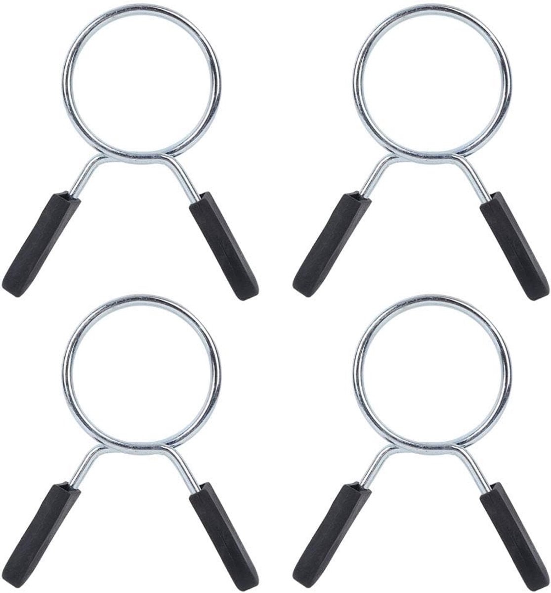 SnelShoppen - 4 Stuks Gewichtsschijf Klemmen voor Dumbbell en Barbell - 28mm 30mm 50mm Veerklemmen voor Gym Apparatuur, Oefenmachine, Thuis Workout (4