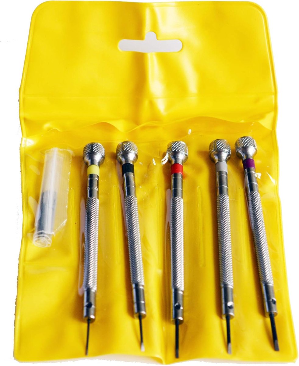 Precisieschroevendraaierset 5-delig - Extra messen - Voor horloge en juwelen - SnelShoppen