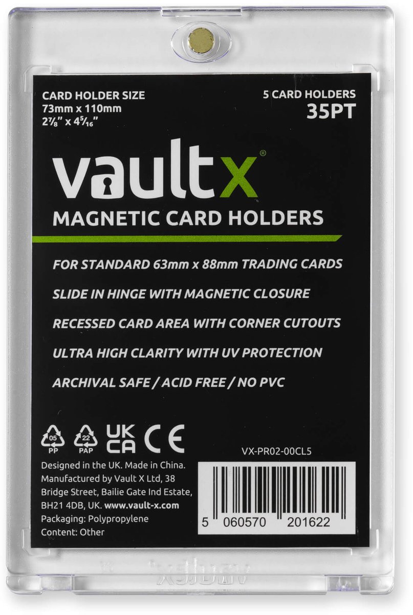 Vault X Magnetische Kaartenhouders 35pt voor Trading Cards - Kaartenhouders - 5 Stuks