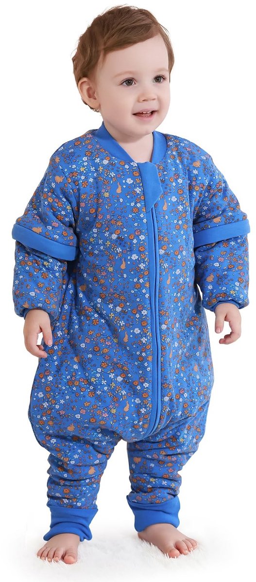 Omgoods - Mosebears Baby Slaapzak 2.5 Tog van Katoen, Unisex met Verwijderbare Mouwen, 18-36 Maanden