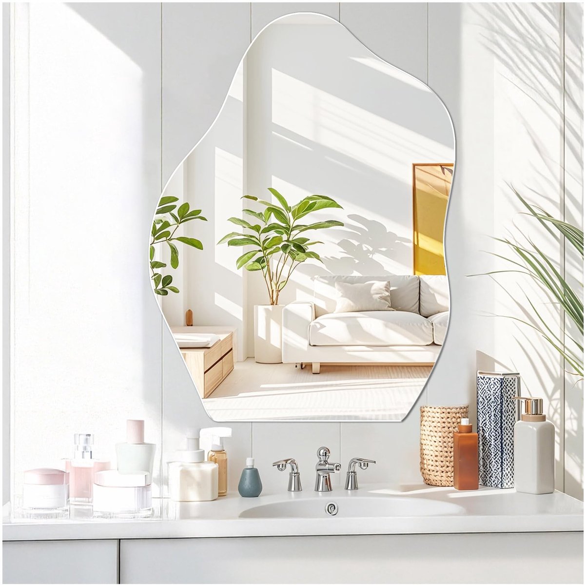 Omgoods - Frameloze HD Wandspiegel 45 x 60 cm voor Badkamer en Woonkamer