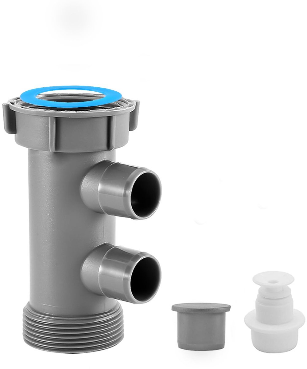 Omgoods- Afvoerpijp 1-1/2 Inch - Gootsteenafvoerpijp - Vaatwasseradapter - Vierweg Adapter - Mannelijke/Vrouwelijke Draad Fitting - 1/4" Filter Waterlijn Adapter - Afvoeradapter