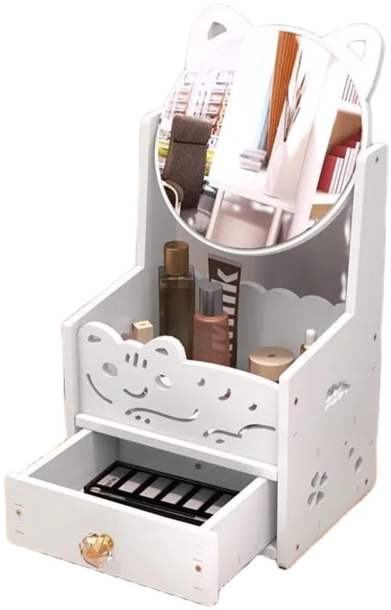 Omgoods - Makeup Organizer met Spiegel - Cosmetica en Sieradenopslag