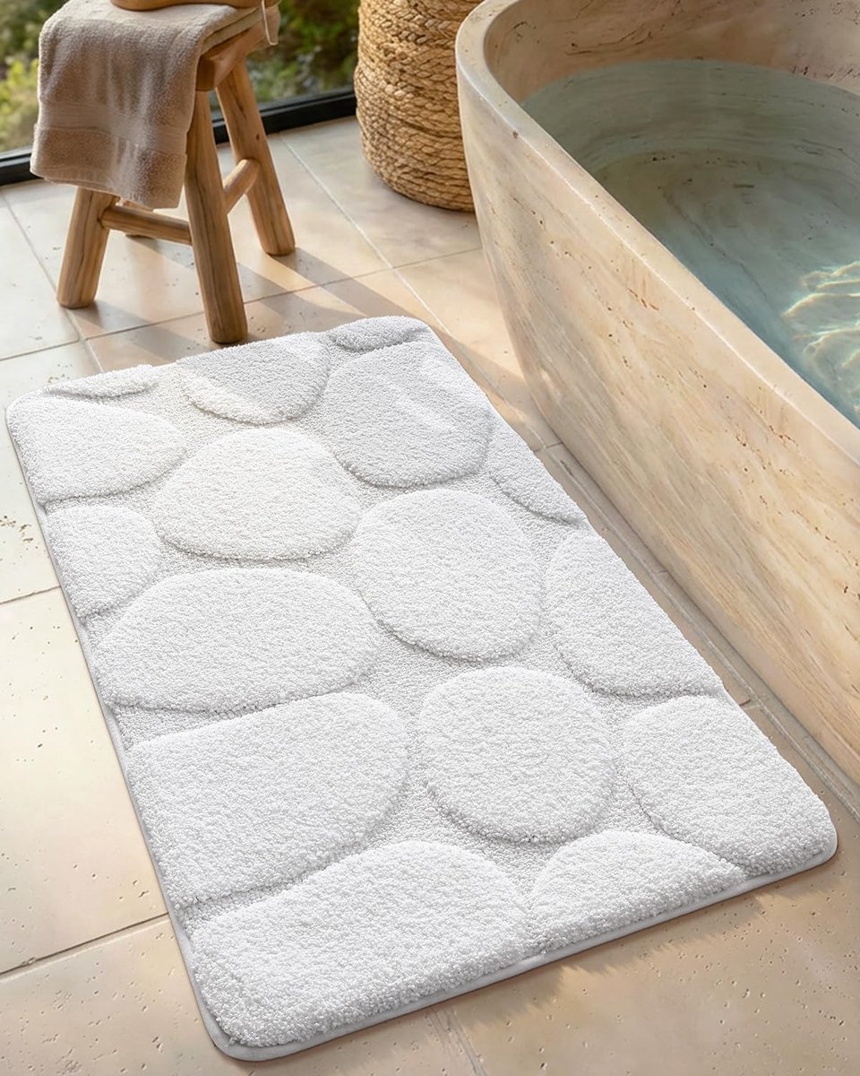 Omgoods - Absorberende Badmat 61 x 92 cm, Anti-Slip, Wasbaar