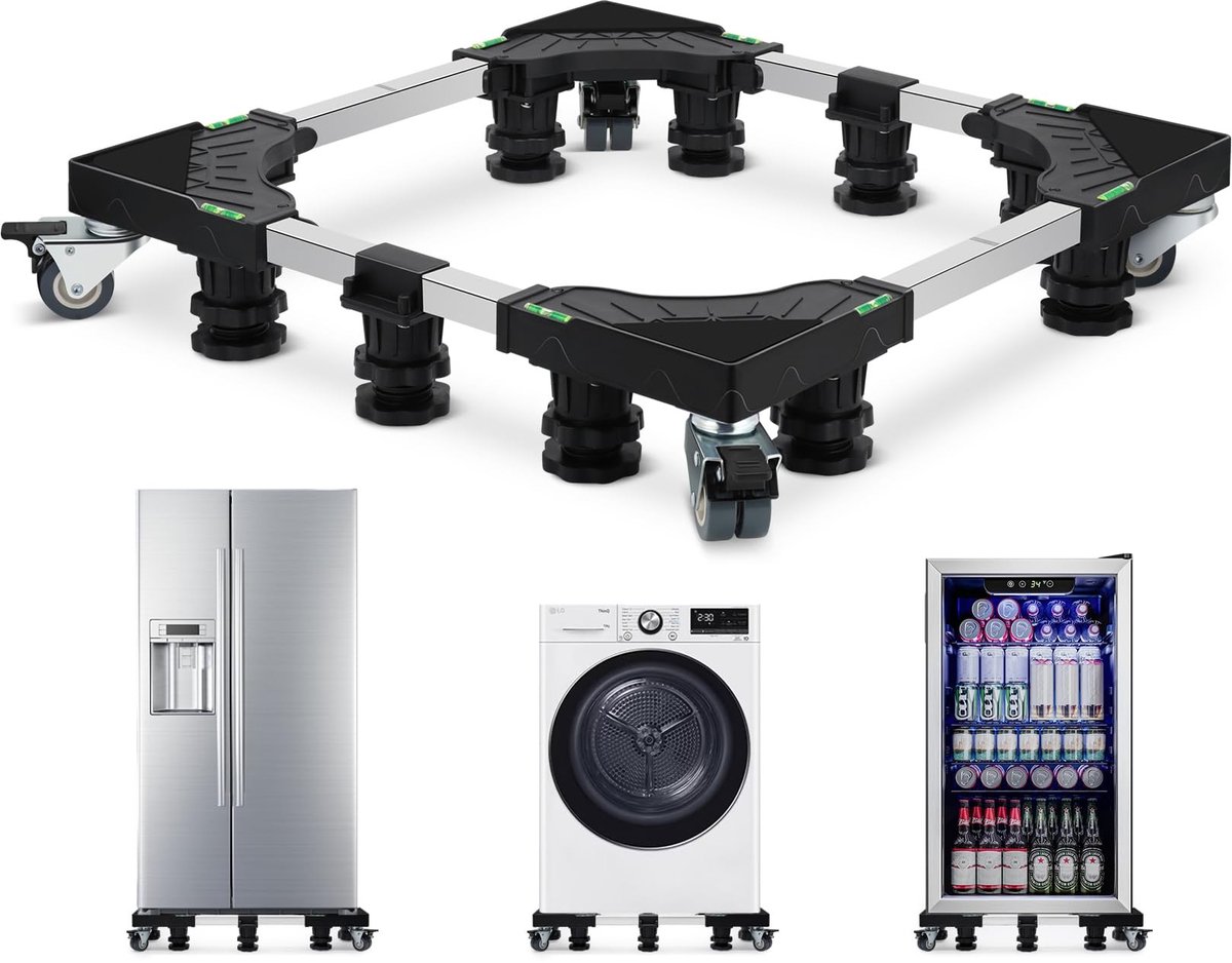 Omgoods - Verstelbare Basis voor Wasmachines met Wielen