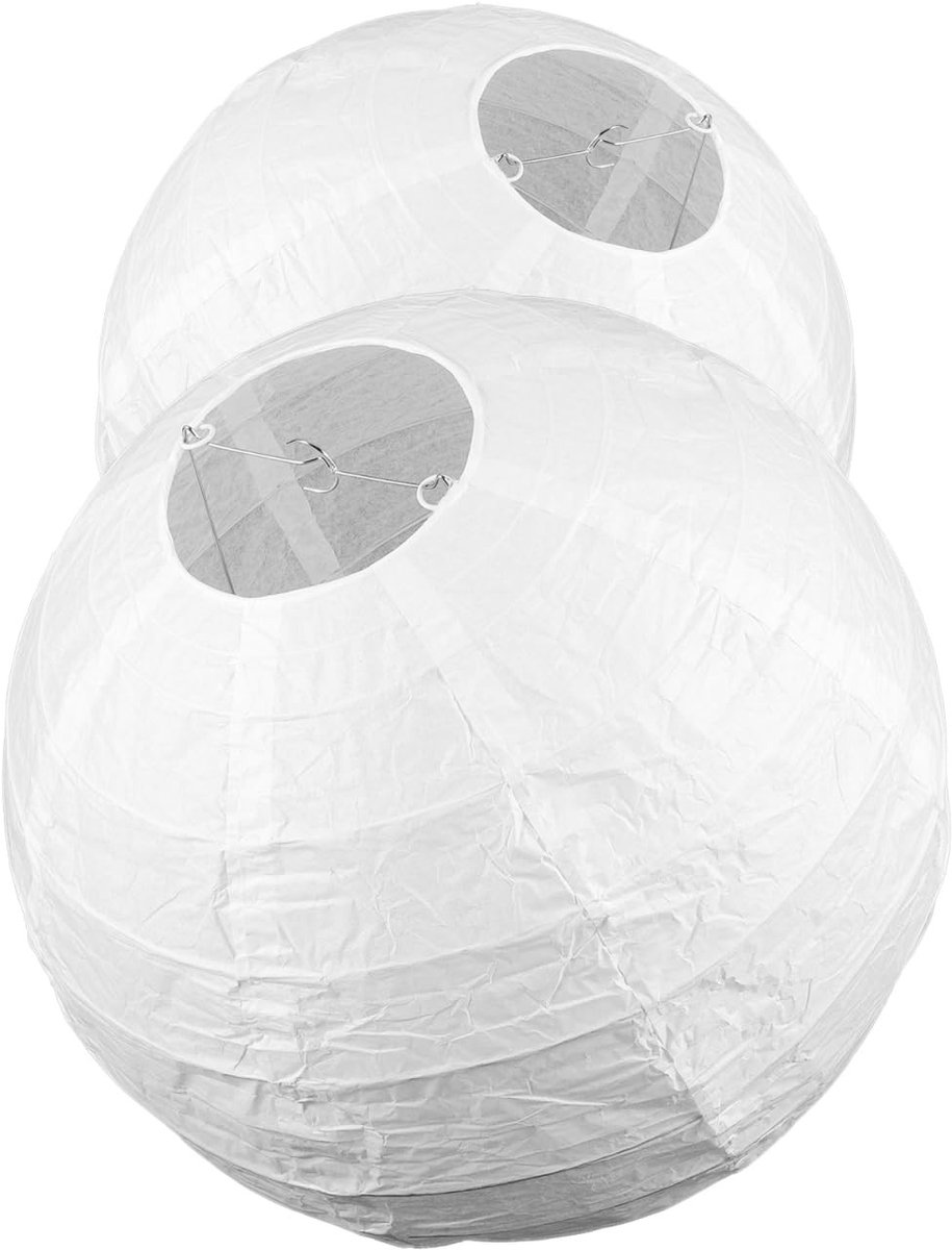 Omgoods - Set van 2 Opvouwbare Papieren Lampenkappen 40 cm