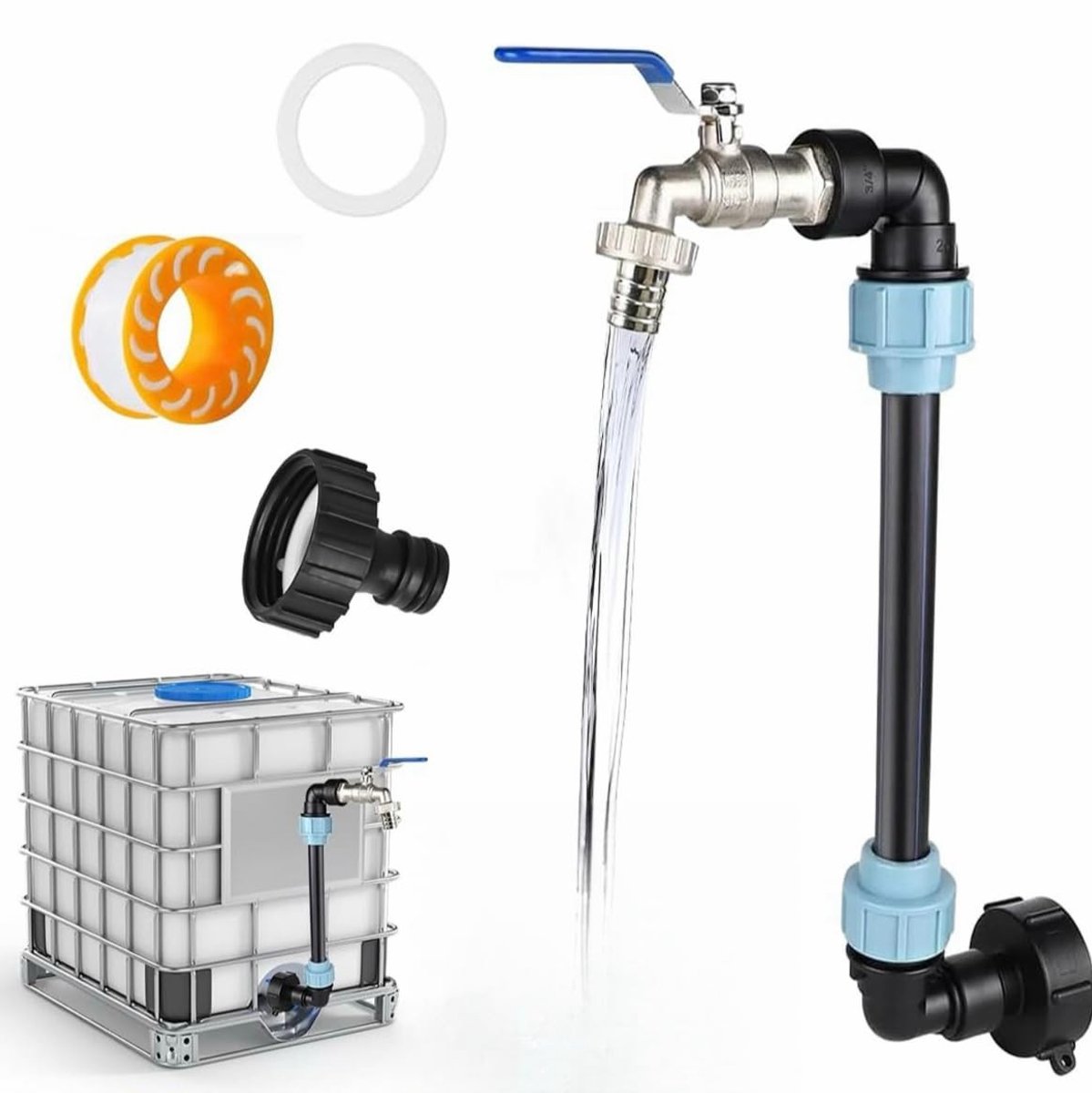 Omgoods - IBC Zwanenhals Kraan 3/4 Inch voor Regenwatertanks