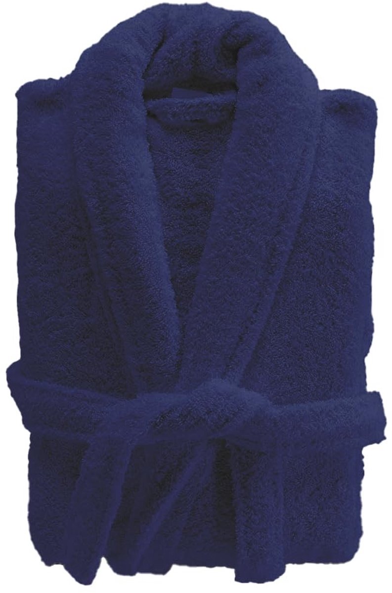 Omgoods - Badjas van Badstof voor Dames en Heren - Marineblauw