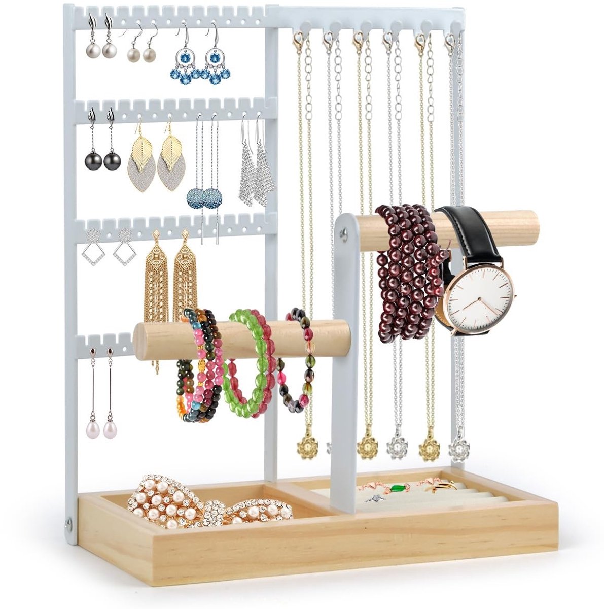 Omgoods - Sieradenstandaard met Oorbellenhouder en Organiser