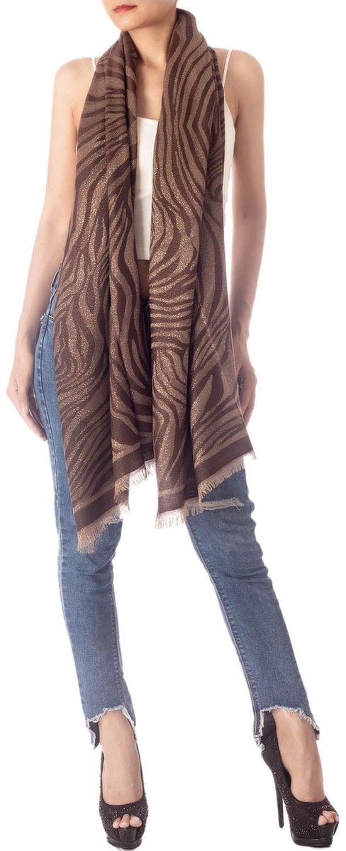 Omgoods - Dames Oversized Sjaal met Luipaardprint