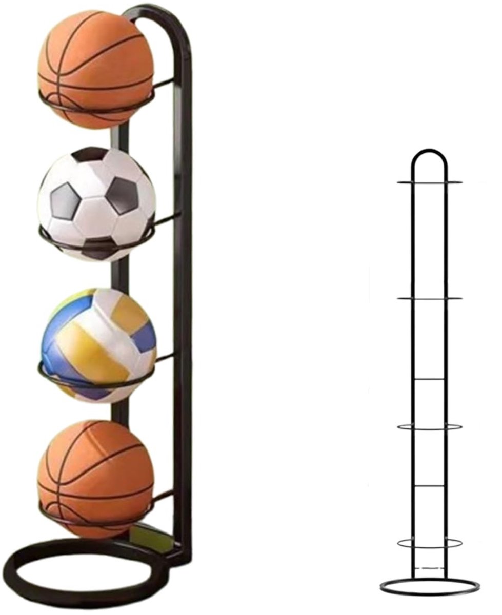 Omgoods - Opbergstandaard voor 4 Ballen - Sportballenhouder voor Volleybal en Basketbal