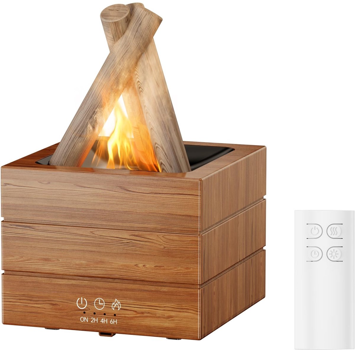 Omgoods - Aromatherapie Diffuser met Vlamontwerp en 8 Kleuren LED