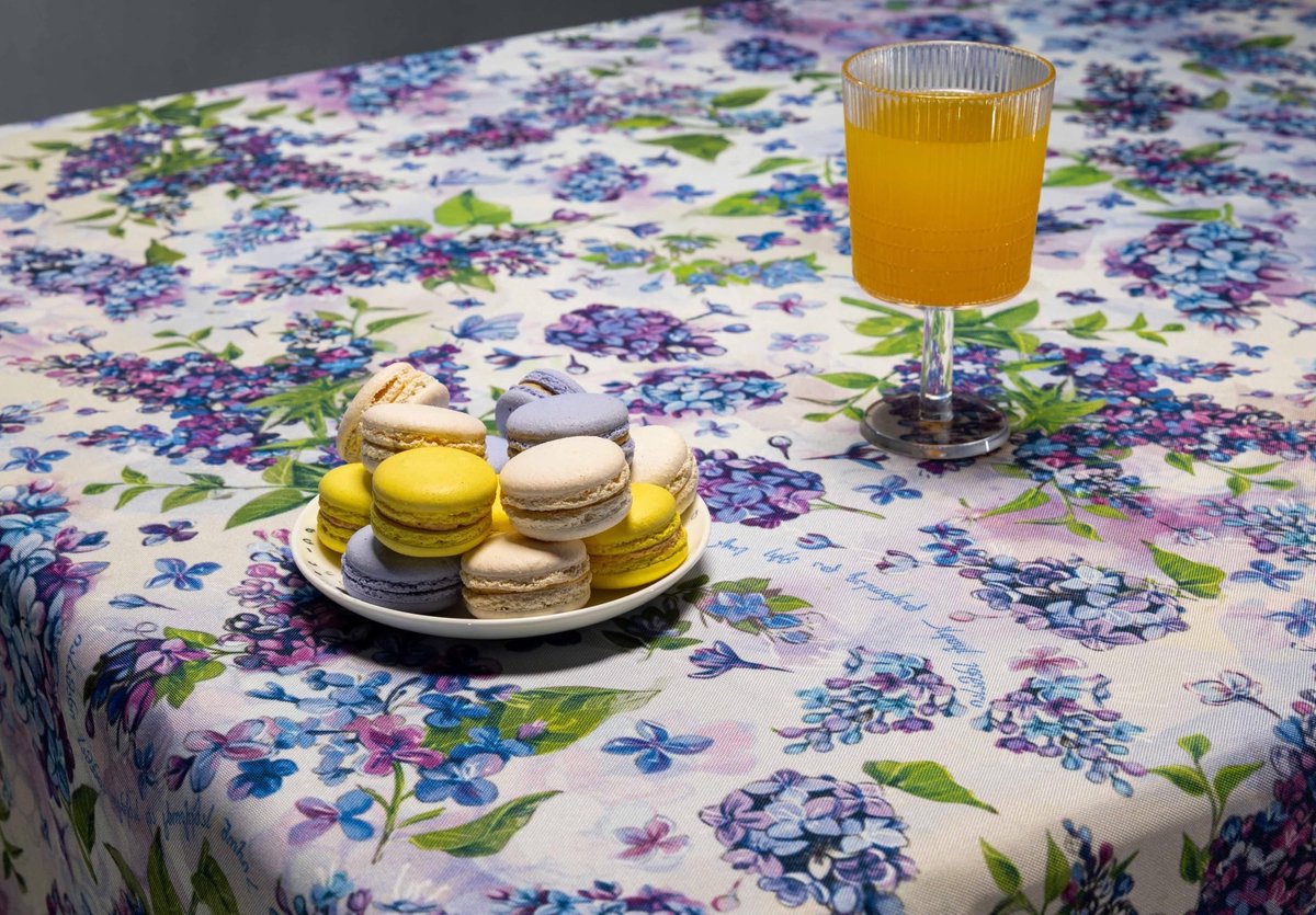 Omgoods - Lila Tafelkleed van 100% Katoen, 83x55 cm