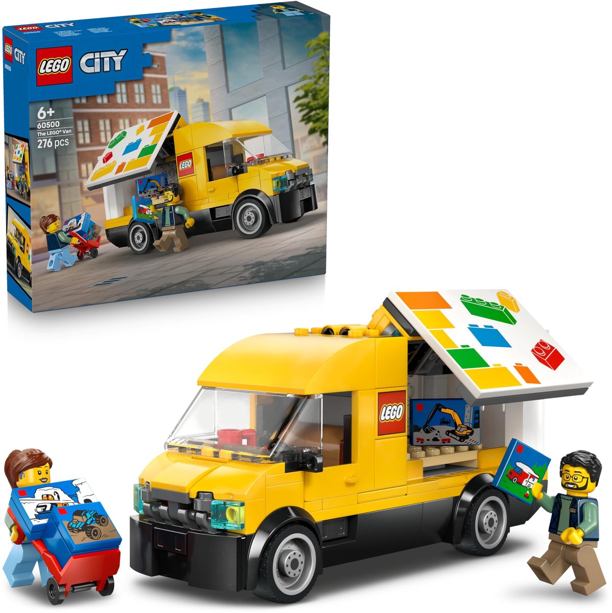 Omgoods - City Leveringswagen Bouwset met 2 Minifiguren - Cadeau voor 6+ Jaar