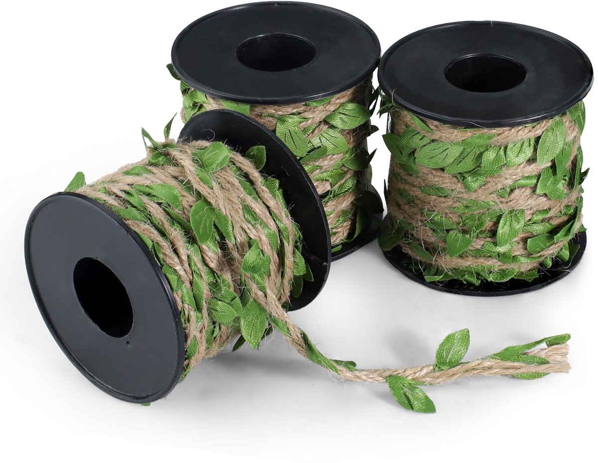 Omgoods - Set van 3 Rollen Natuurlijke Jute Touw voor Creatieve Projecten