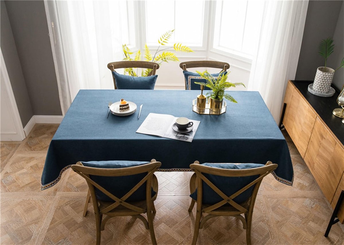 Omgoods - Rechthoekig Tafelkleed Blauw 130x180 cm voor Woonkamer en Evenementen