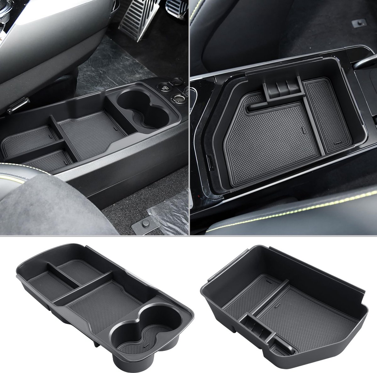 Omgoods - 2-Pack Center Console Organizer voor Kia EV6, Handige Opbergbox