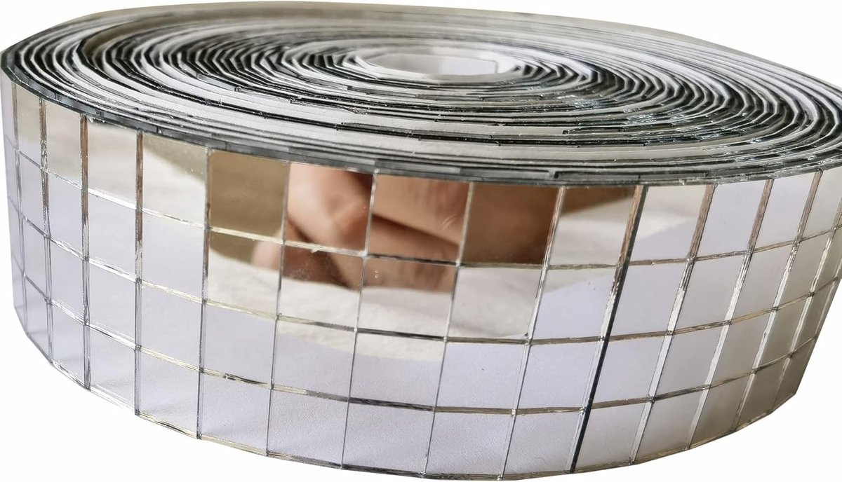 Omgoods - Zelfklevende Glas Spiegel Mozaïek Tegels, 2400 stuks voor DIY Decoratie