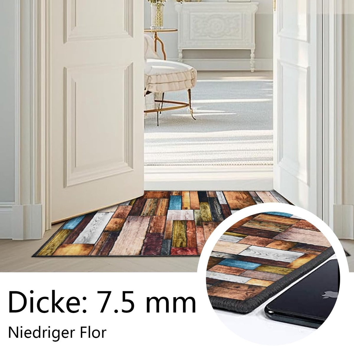 Omgoods - Wasbare Tapijtloper 80 x 200 cm met Antislip Onderzijde
