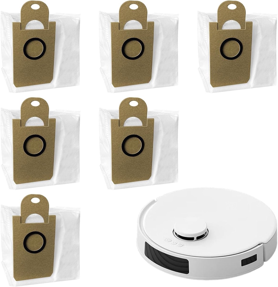 Omgoods- Stofzuigerzakken 6 Stuks - Grote Capaciteit - Reservezakken - Accessoires Robotstofzuiger - Hoge Efficiëntie - Blokkeert 99,97% Stof - Stofzak