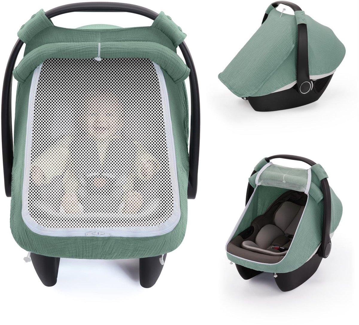 Omgoods - 2-in-1 Zonnebescherming voor Babyzitje met Insectenbescherming
