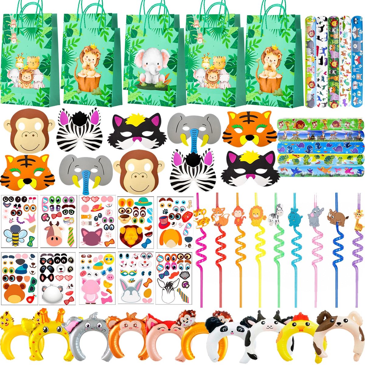 Omgoods - Jungle Safari Party Favors Set met 60 Delen