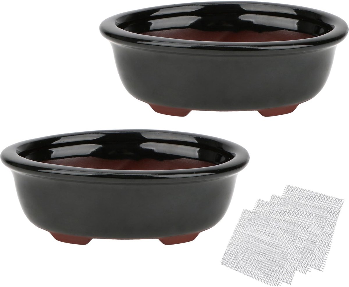 Omgoods - Set van 2 Zisha Keramische Bonsai Potten