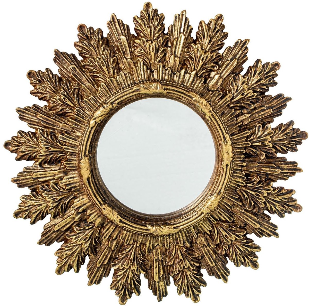 Omgoods - Set van 2 Wandspiegels met Gouden Takken 22 x 22 cm