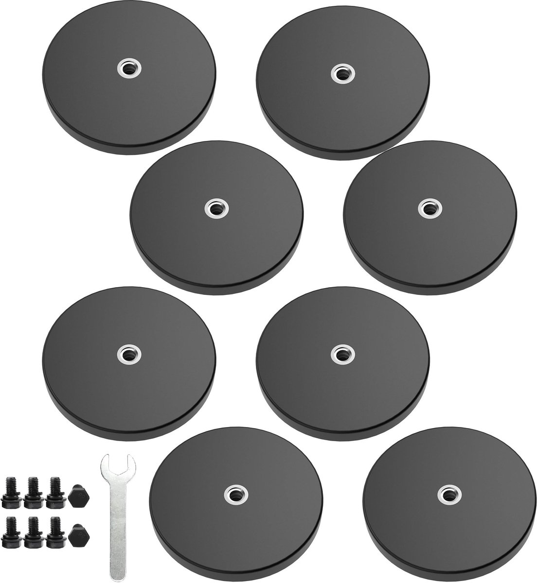 Omgoods - Set van 8 Sterke Rubber Magneten met Hoge Hechting