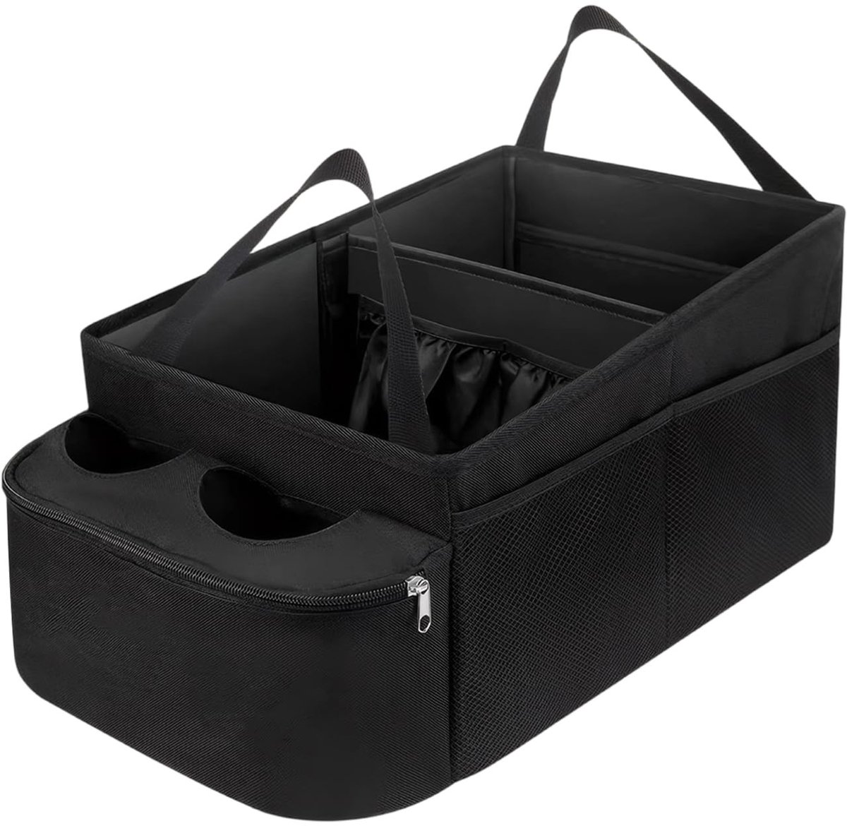 Omgoods - Auto Organizer voor Voor- en Achterbank - Vouwbare Opbergtas met Bekerhouders