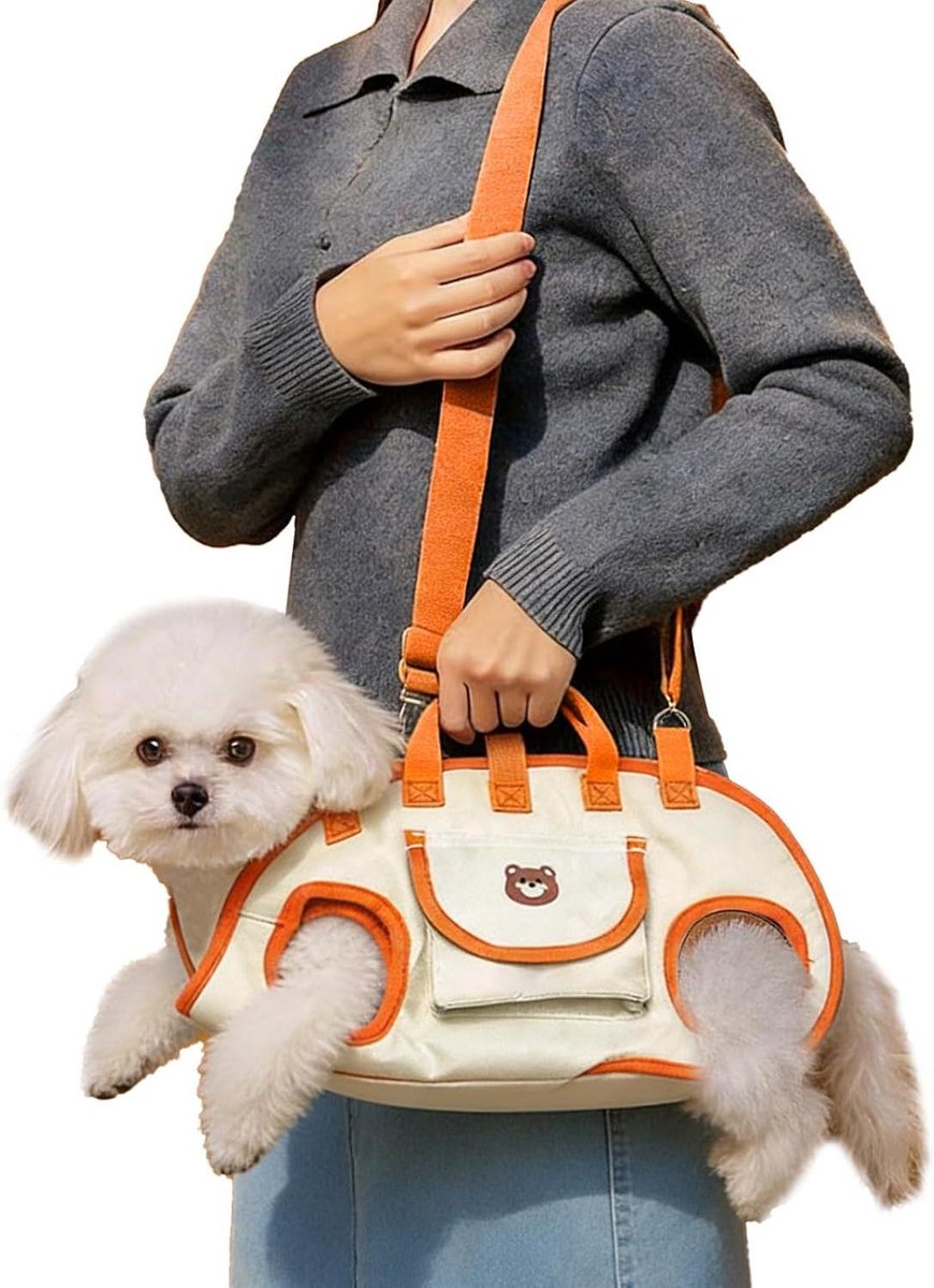 Honden Rugzak - Draagtas Puppy - Reizen met Hond - Versterkte Ventilatie - L (6.5-9 kg) - Oranje