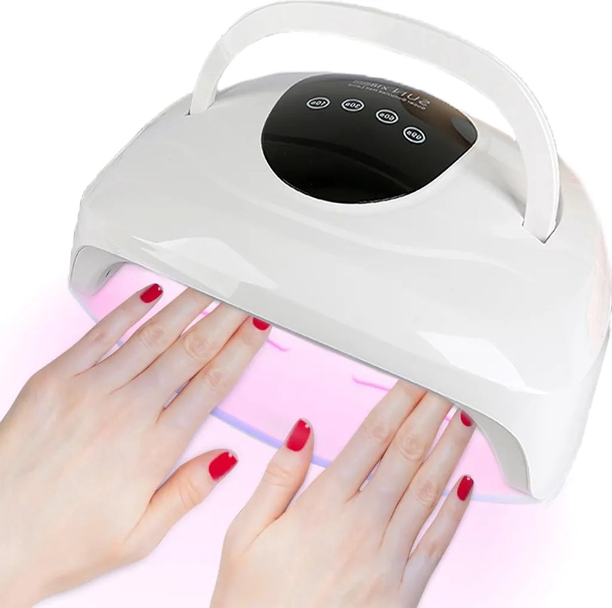 Nagelkunstset, UV-uithardingslamp, nageldroger (met 4 timerinstellingen), nageldroger met 72 UV-ledlampjes, uithardingslamp voor gelnagellak