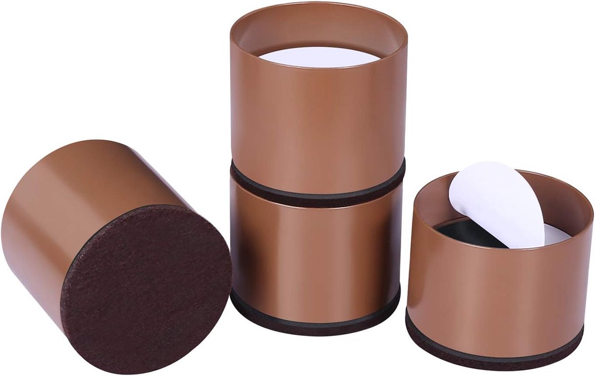 Bedverhoger heavy duty - carbon staal - 1,2 inch hoogte - beschermt vloeren en meubels - ShopVlot