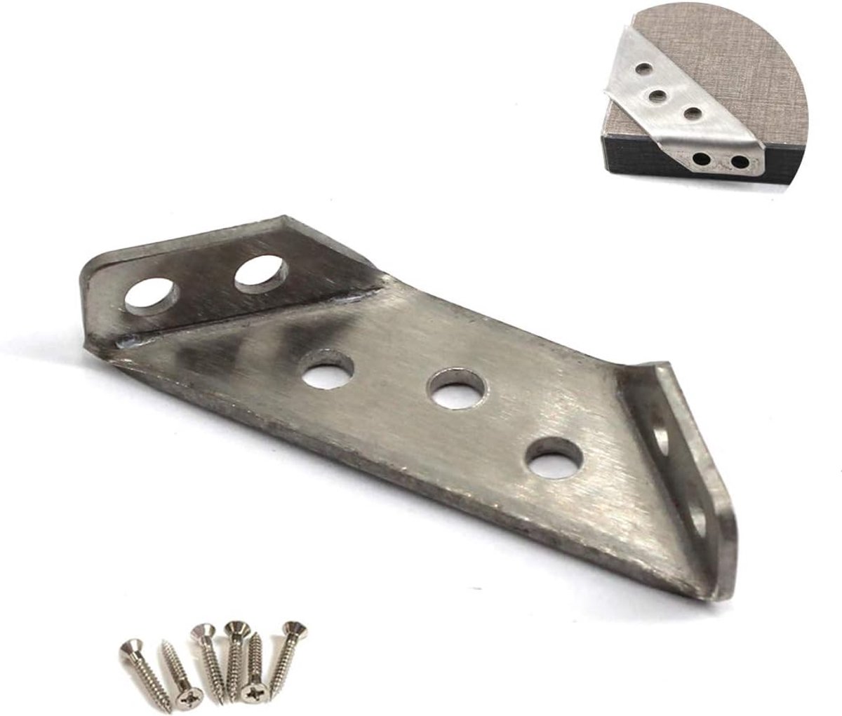 69x20mm Wall Mount Shelf Bracket Stainless Steel Corner Brace Corner Bracket Shelf Support (Pack of 10) - ShopVlot