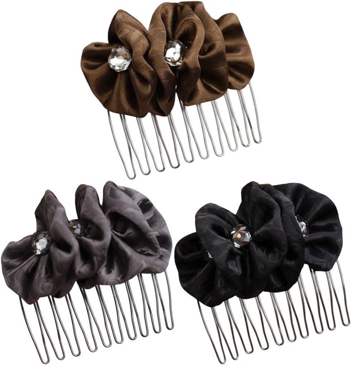Zijkam met steentjes - Haarkam Bruidskam - Bruiloft styling - Antislip metaal - 45 cm - Zilver
